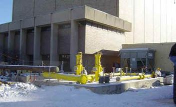 Gas metering station piping